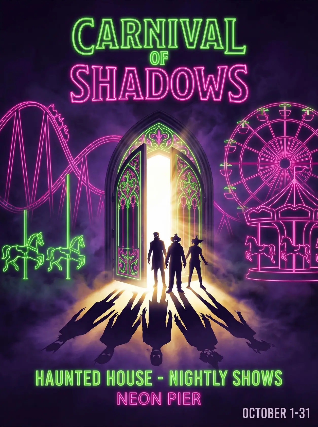 18禁 - 暗影嘉年华鬼屋主题海报